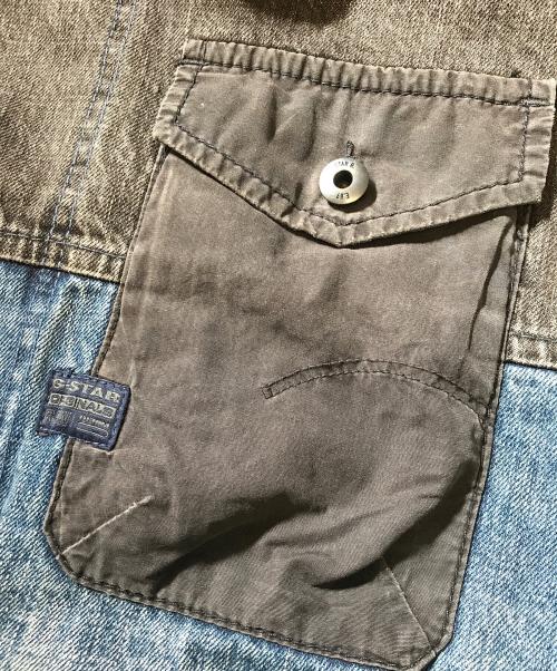 FACETASM（ファセッタズム）FACETASM (ファセッタズム) G-STAR RAW (ジースターロゥ) パッチワーク加工 デニムジャケット インディゴ サイズ:Mの古着・服飾アイテム
