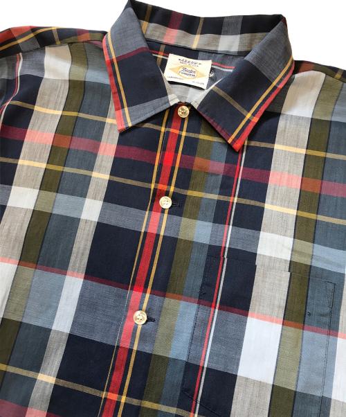 ARROW（アロー）ARROW (アロー) コットンポリチェックシャツ ブルー×レッド サイズ:XLの古着・服飾アイテム