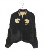 VINTAGEヴィンテージ）の古着「別珍スーベニアジャケット」｜ブラック