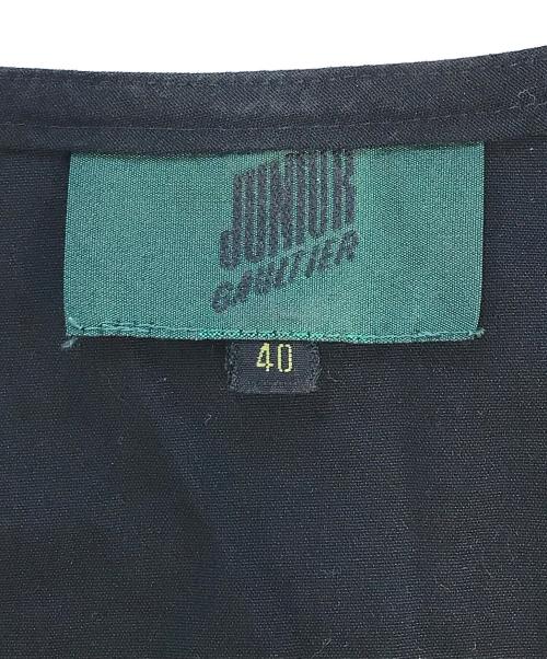 JUNIOR GAULTIER（ジュニアゴルチエ）JUNIOR GAULTIER (ジュニアゴルチエ) ショート丈ブラウス ブラック サイズ:40の古着・服飾アイテム