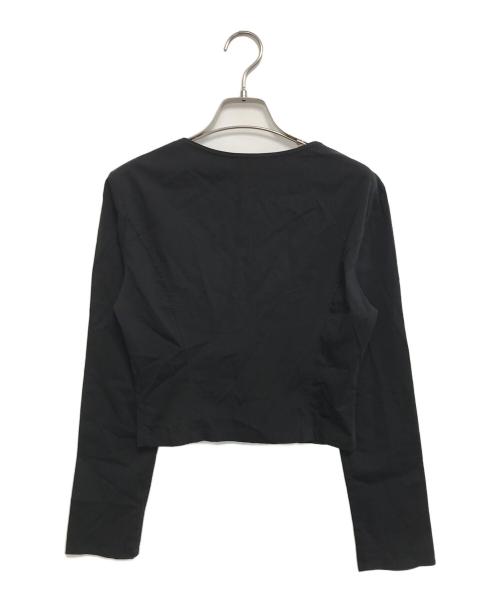 JUNIOR GAULTIER（ジュニアゴルチエ）JUNIOR GAULTIER (ジュニアゴルチエ) ショート丈ブラウス ブラック サイズ:40の古着・服飾アイテム