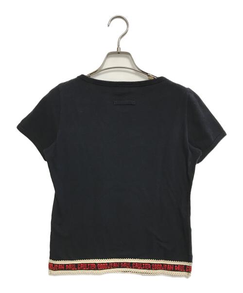 Jean Paul Gaultier FEMME（ジャンポールゴルチエ フェム）Jean Paul Gaultier FEMME (ジャンポールゴルチエ フェム) 裾ロゴTシャツ ネイビー サイズ:40の古着・服飾アイテム