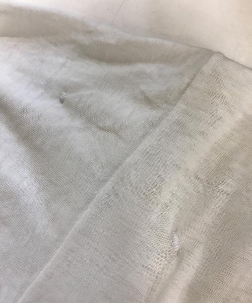 VINTAGE（）VINTAGE (ヴィンテージ) 染み込みプリントリンガーTシャツ ホワイト×ブルー サイズ:表記なしの古着・服飾アイテム