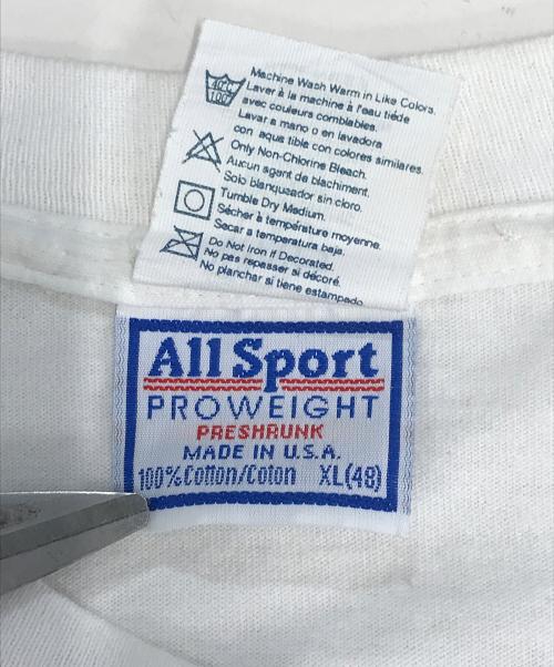 ALL SPORT（オールスポーツ）ALL SPORT (オールスポーツ) プロレスラーTシャツ ホワイト サイズ:XLの古着・服飾アイテム
