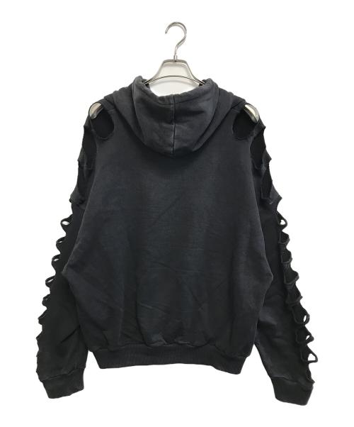 Avavav（アヴァヴァヴ）Avavav (アヴァヴァヴ) カットアウトジップパーカー ブラック サイズ:Mの古着・服飾アイテム