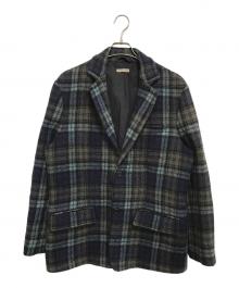 BOTTEGA VENETA（ボッテガベネタ）の古着「2Bウールテーラードジャケット」｜グリーン