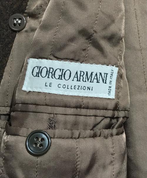 GIORGIO ARMANI（ジョルジオアルマーニ）GIORGIO ARMANI (ジョルジオアルマーニ) HBTダブルチェスターコート ブラウン サイズ:表記なしの古着・服飾アイテム