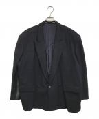 COMME des GARCONS HOMME PLUSコムデギャルソンオムプリュス）の古着「レザー切替テーラードジャケット」｜ネイビー