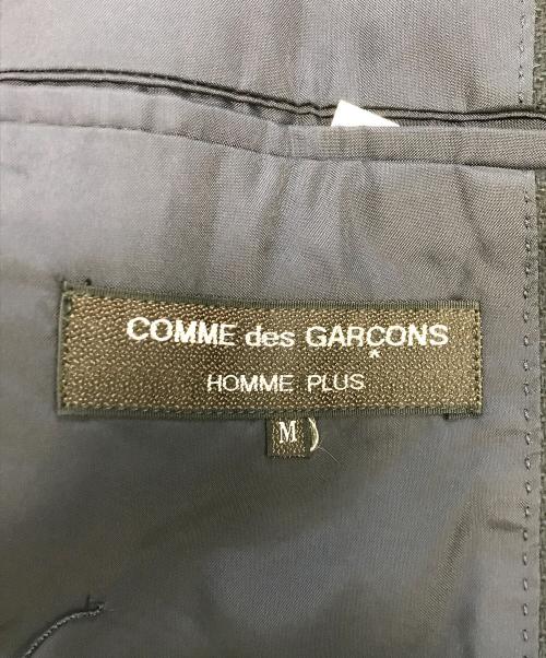 COMME des GARCONS HOMME PLUS（コムデギャルソンオムプリュス）COMME des GARCONS HOMME PLUS (コムデギャルソンオムプリュス) レザー切替テーラードジャケット ネイビー サイズ:Mの古着・服飾アイテム