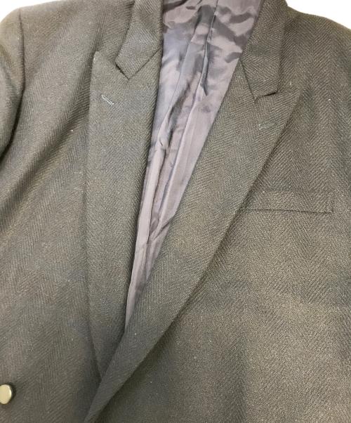 COMME des GARCONS HOMME PLUS（コムデギャルソンオムプリュス）COMME des GARCONS HOMME PLUS (コムデギャルソンオムプリュス) レザー切替テーラードジャケット ネイビー サイズ:Mの古着・服飾アイテム