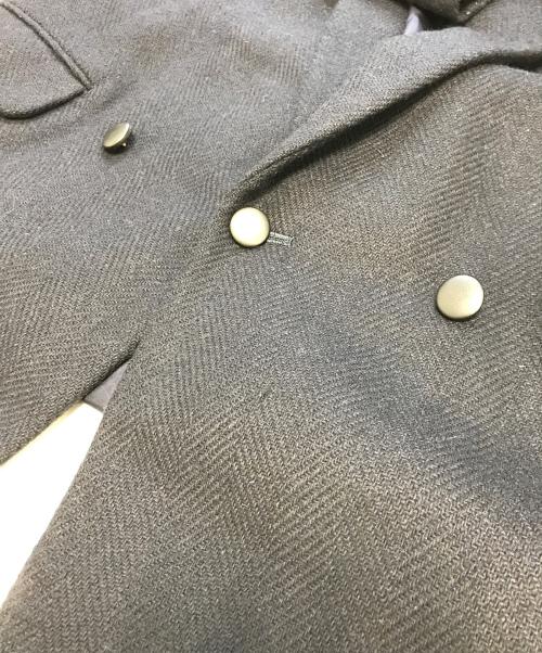 COMME des GARCONS HOMME PLUS（コムデギャルソンオムプリュス）COMME des GARCONS HOMME PLUS (コムデギャルソンオムプリュス) レザー切替テーラードジャケット ネイビー サイズ:Mの古着・服飾アイテム