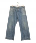 VINTAGE MILITARYヴィンテージ ミリタリー）の古着「U'S NAVY セーラーデニムパンツ」｜インディゴ