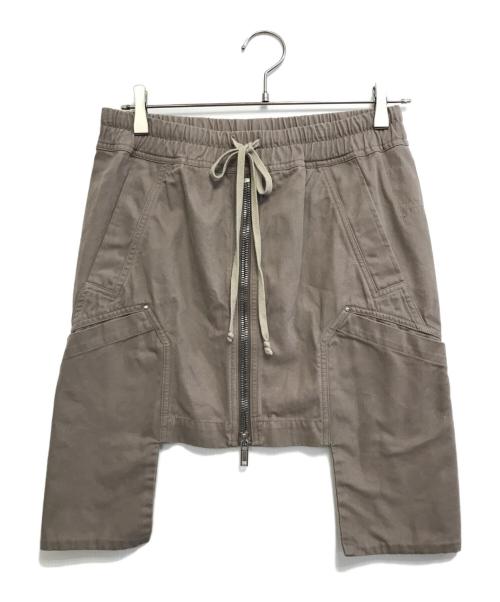 RICK OWENS DRKSHDW（リックオウエンス ダークシャドウ）RICK OWENS DRKSHDW (リックオウエンス ダークシャドウ) CARGO SKIRT ベージュ サイズ:Mの古着・服飾アイテム