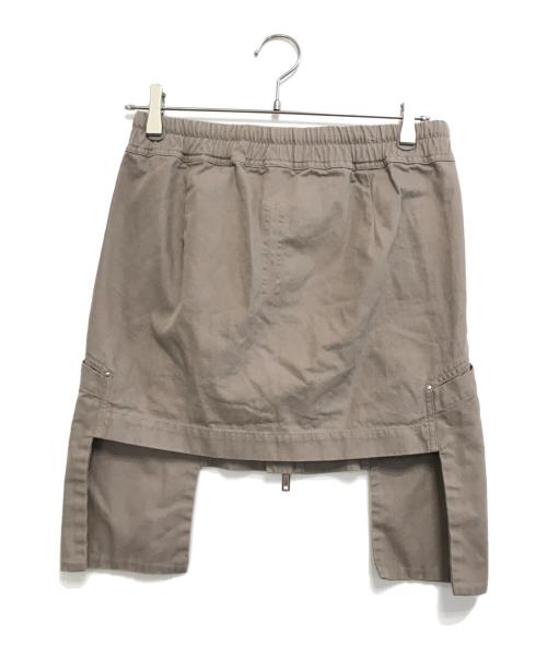 RICK OWENS DRKSHDW（リックオウエンス ダークシャドウ）RICK OWENS DRKSHDW (リックオウエンス ダークシャドウ) CARGO SKIRT ベージュ サイズ:Mの古着・服飾アイテム