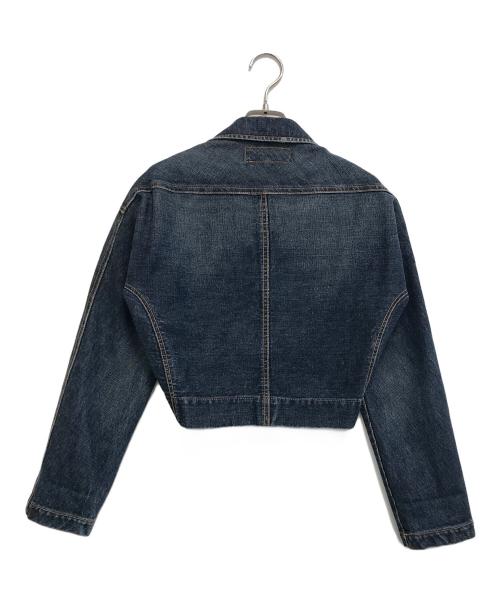 tricot COMME des GARCONS（トリココムデギャルソン）tricot COMME des GARCONS (トリココムデギャルソン) 丸襟デニムジャケット インディゴ サイズ:Sの古着・服飾アイテム