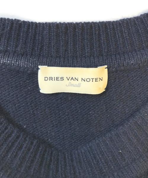 DRIES VAN NOTEN（ドリスヴァンノッテン）DRIES VAN NOTEN (ドリスヴァンノッテン) 切替ニット ネイビー サイズ:Smallの古着・服飾アイテム