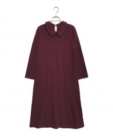 tricot COMME des GARCONS（トリココムデギャルソン）の古着「丸襟縮絨ワンピース」｜レッド