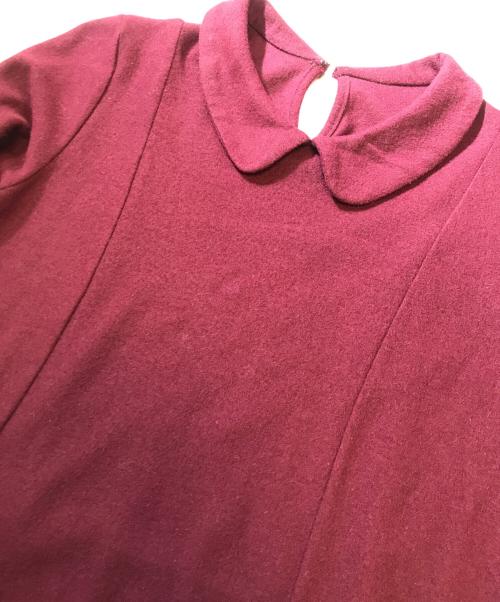 tricot COMME des GARCONS（トリココムデギャルソン）tricot COMME des GARCONS (トリココムデギャルソン) 丸襟縮絨ワンピース レッド サイズ:表記なしの古着・服飾アイテム