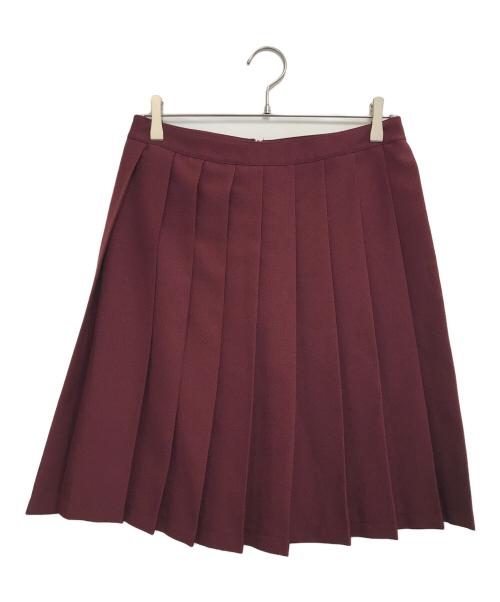 MIU MIU（ミュウミュウ）MIU MIU (ミュウミュウ) プリーツスカート レッド サイズ:38の古着・服飾アイテム