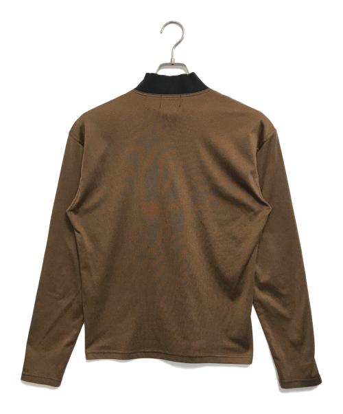 JUNIOR GAULTIER（ジュニアゴルチエ）JUNIOR GAULTIER (ジュニアゴルチエ) ハーフジップL/Sカットソー ブラウン サイズ:48の古着・服飾アイテム