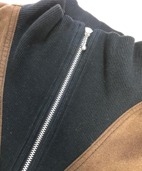 JUNIOR GAULTIER（ジュニアゴルチエ）JUNIOR GAULTIER (ジュニアゴルチエ) ハーフジップL/Sカットソー ブラウン サイズ:48の古着・服飾アイテム