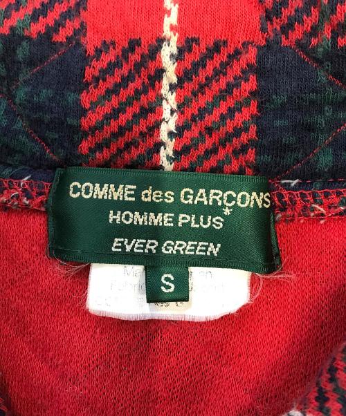 COMME des GARCONS HOMME PLUS（コムデギャルソンオムプリュス）COMME des GARCONS HOMME PLUS (コムデギャルソンオムプリュス) 切替チェックジャケット レッド サイズ:Sの古着・服飾アイテム