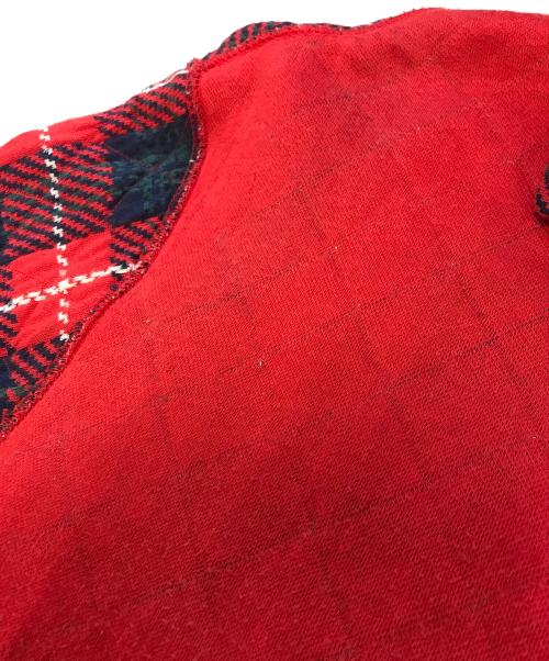 COMME des GARCONS HOMME PLUS（コムデギャルソンオムプリュス）COMME des GARCONS HOMME PLUS (コムデギャルソンオムプリュス) 切替チェックジャケット レッド サイズ:Sの古着・服飾アイテム