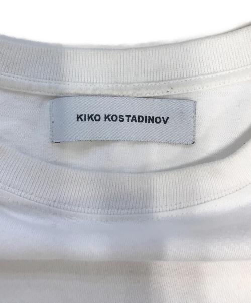 KIKO KOSTADINOV（キコ・コスタディノフ）KIKO KOSTADINOV (キコ・コスタディノフ) 007 バックプリントカットソー ホワイト サイズ:Lの古着・服飾アイテム