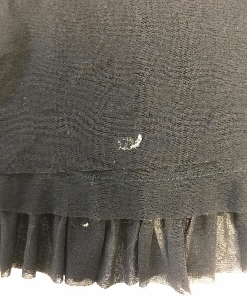 Jean Paul GAULTIER SOLEIL（ジャンポールゴルチェ ソレイユ）Jean Paul GAULTIER SOLEIL (ジャンポールゴルチェ ソレイユ) 裾ギャザーフリルパワーネットラップスカート ブラック サイズ:Mの古着・服飾アイテム