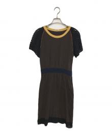 MIU MIU（ミュウミュウ）の古着「切替ワンピース」｜レッド