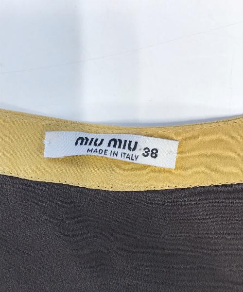 MIU MIU（ミュウミュウ）MIU MIU (ミュウミュウ) 切替ワンピース レッド サイズ:38の古着・服飾アイテム