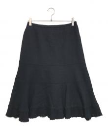 tricot COMME des GARCONS（トリココムデギャルソン）の古着「縮絨スカート」｜ブラック