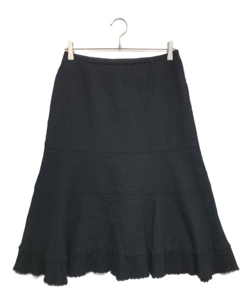 tricot COMME des GARCONS（トリココムデギャルソン）tricot COMME des GARCONS (トリココムデギャルソン) 縮絨スカート ブラック サイズ:Sの古着・服飾アイテム