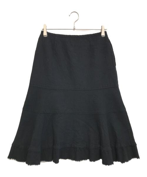 tricot COMME des GARCONS（トリココムデギャルソン）tricot COMME des GARCONS (トリココムデギャルソン) 縮絨スカート ブラック サイズ:Sの古着・服飾アイテム