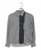 COMME des GARCONS HOMMEコムデギャルソン オム）の古着「チェッカーシャツ」｜ブラック