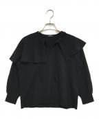 tricot COMME des GARCONSトリココムデギャルソン）の古着「縮絨ブラウス」｜ブラック