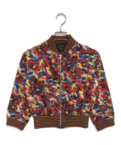 Jean Paul Gaultier FEMME（ジャンポールゴルチエ フェム）Jean Paul Gaultier FEMME (ジャンポールゴルチエ フェム) 総柄ブルゾン レッド サイズ:40の古着・服飾アイテム