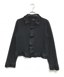 tricot COMME des GARCONS（トリココムデギャルソン）の古着「ベロア切替ジャケット」｜ブラック