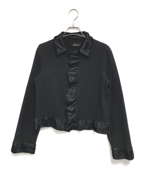tricot COMME des GARCONS（トリココムデギャルソン）tricot COMME des GARCONS (トリココムデギャルソン) ベロア切替ジャケット ブラック サイズ:表記なしの古着・服飾アイテム