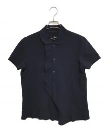 tricot COMME des GARCONS（トリココムデギャルソン）の古着「丸襟フリルシャツ」｜ネイビー