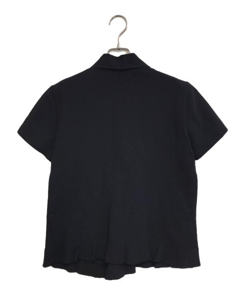 tricot COMME des GARCONS（トリココムデギャルソン）tricot COMME des GARCONS (トリココムデギャルソン) 丸襟フリルシャツ ネイビー サイズ:Mの古着・服飾アイテム