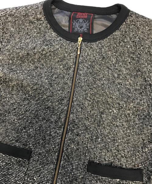 Jean Paul GAULTIER CLASSIQUE（ジャンポールゴルチエクラシック）Jean Paul GAULTIER CLASSIQUE (ジャンポールゴルチエクラシック) ツイードブルゾン グレー サイズ:40の古着・服飾アイテム