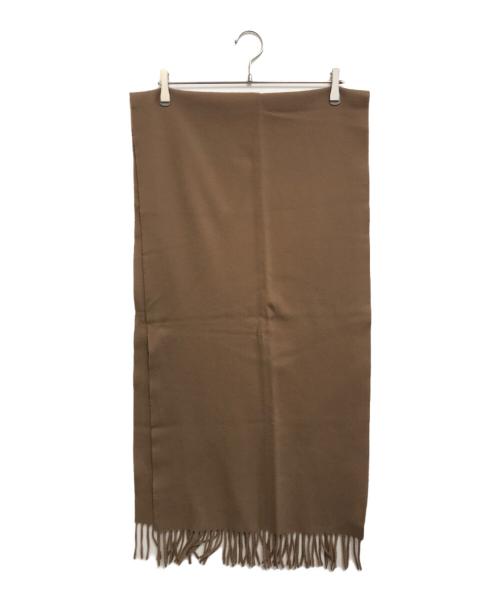 Acne studios（アクネ ストゥディオズ）Acne studios (アクネ ストゥディオズ) フリンジウールスカーフ - ナロー キャラメルブラウン サイズ:200×45cmの古着・服飾アイテム