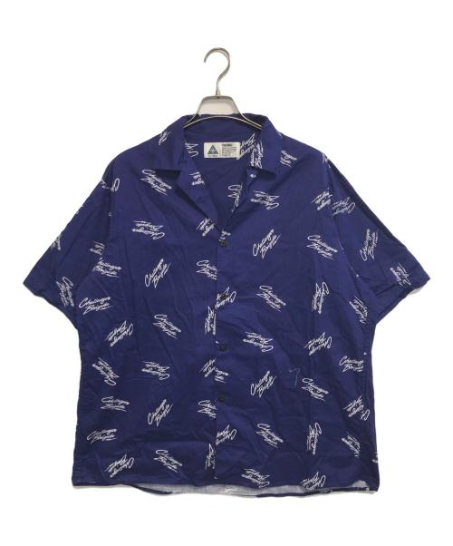 CHALLENGER（チャレンジャー）CHALLENGER (チャレンジャー) S/S MULTI SIGNATURE SHIRT ブルー サイズ:XLARGEの古着・服飾アイテム
