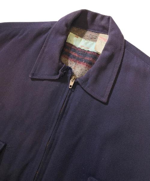 VINTAGE（）VINTAGE (ヴィンテージ) レーヨンワークジャケット パープル サイズ:50の古着・服飾アイテム
