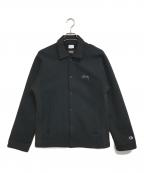stussy×Championステューシー×チャンピオン）の古着「Windstopper Sweat Coach Jacket」｜ブラック