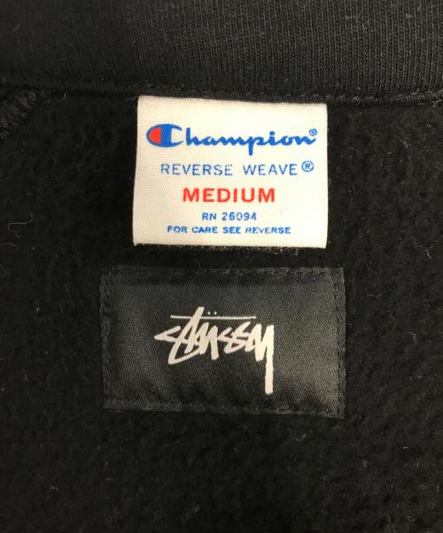 stussy（ステューシー）stussy (ステューシー) Champion (チャンピオン) Windstopper Sweat Coach Jacket ブラック サイズ:Mの古着・服飾アイテム