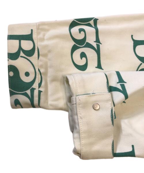 BoTT（ボット）BoTT (ボット) 2Y Denim Jacket ホワイト×グリーン サイズ:Mの古着・服飾アイテム