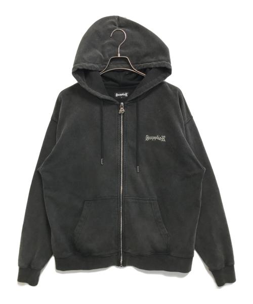 SUPPLIER（サプライヤー）SUPPLIER (サプライヤー) ジップパーカー ブラック サイズ:Mの古着・服飾アイテム