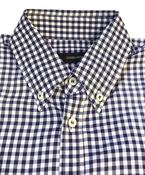 DSQUARED2（ディースクエアード）DSQUARED2 (ディースクエアード) チェックBDシャツ ブルー サイズ:44の古着・服飾アイテム